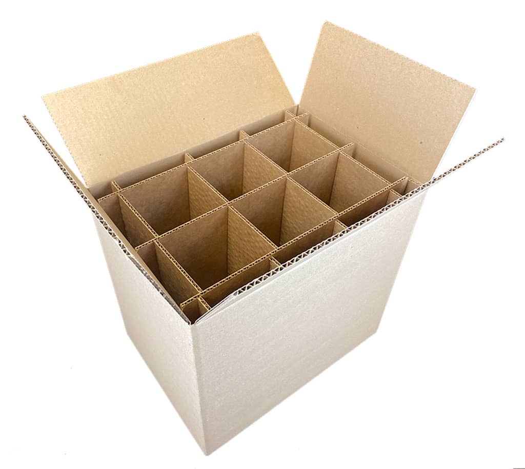 Cardboard separators for wine boxes - Packaging