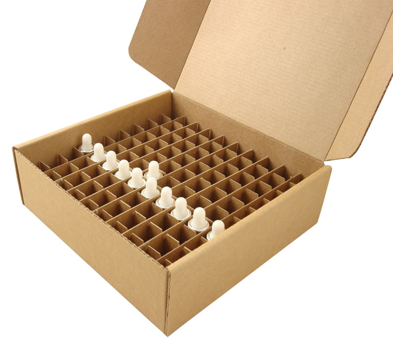 Chipboard Box Dividers 81 Cells for 1 oz (30ml) Boston Round (Pack of 10)  for E-Liquid Juice Vapor Cigarettes, Essential Oils, Cosmetics etc. Fits