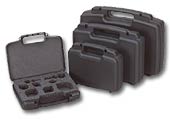 Injection molded plastic carrying cases