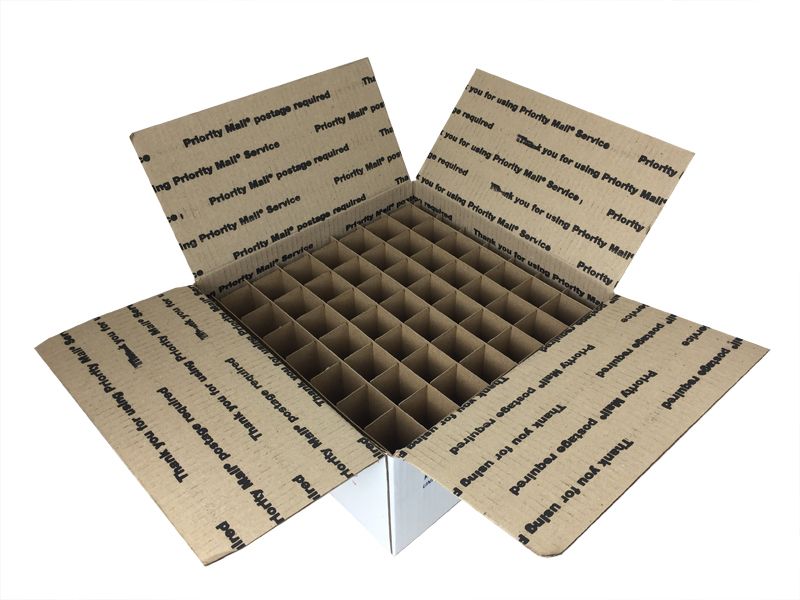 Chipboard Box Dividers 49 Cells for 2 oz (60ml) Boston Round for eLiquid  Vape Juice, Essential Oils, Cosmetics etc. Fits Inside Any 12 x 12 Box Like