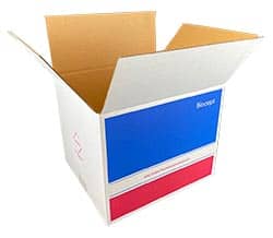 Custom Printed Shipping Box, RSC Corrugated Cardboard, 2 color Flexo